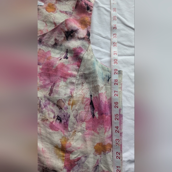 J. Jill 100% Linen XS Watercolor Floral Dress w/ kangaroo Pocket Pullover - Picture 13 of 13